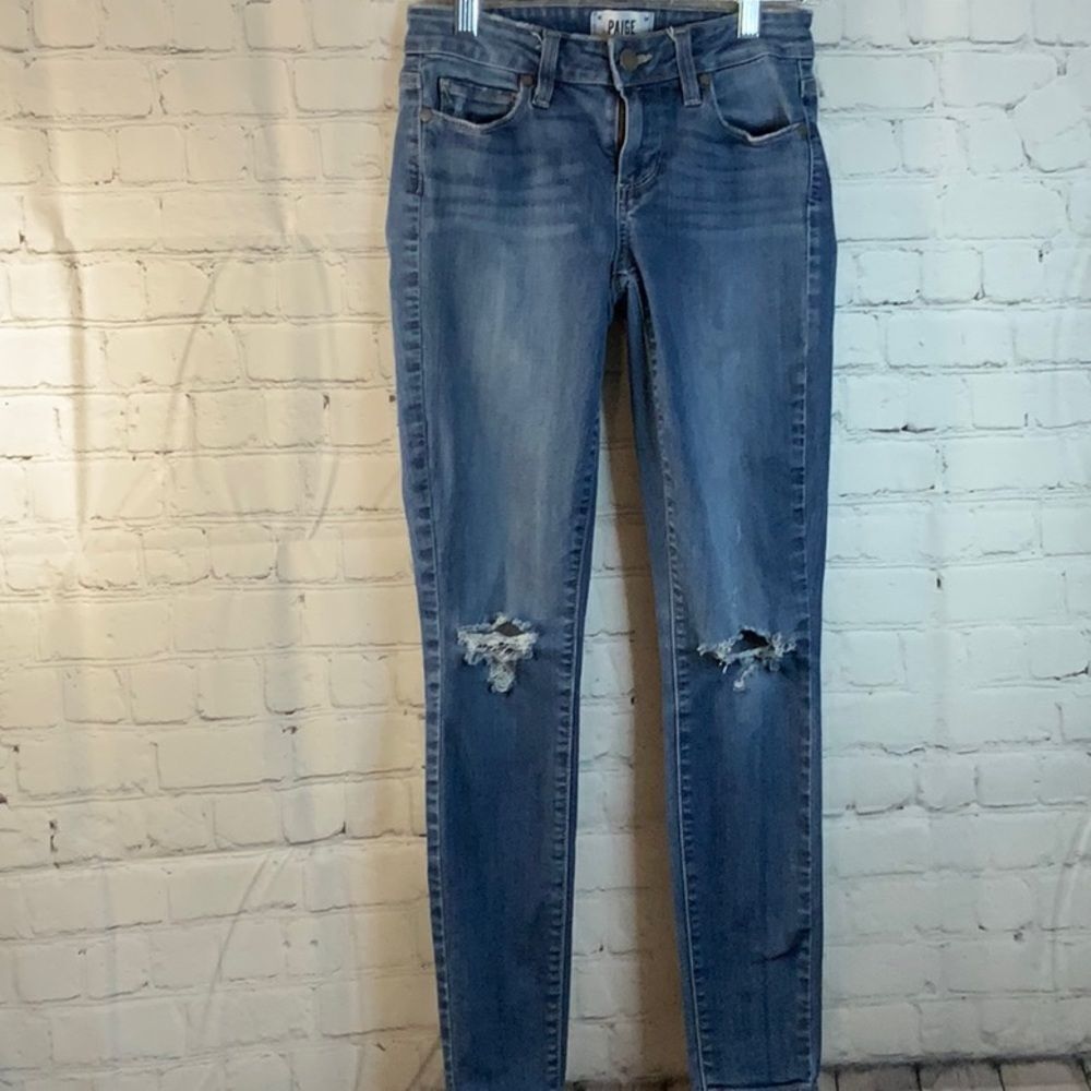 Paige Women’s Jeans size 26, Verdugo Ankle Distressed Knee Jeans